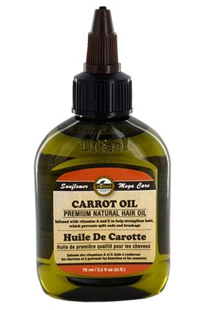 Sunflower DIFEEL 99% Natural Premium Hair Oil - Carrot (2.5oz), Sareya Beauty